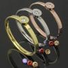 秋冬 2026 BVLGARI ブルガリ ダイヤモンド 英字バングル 3色可選