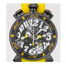 使いに活躍するガガミラノコピー クロノ48mm クォーツ 6054.6 イエローラバーデイリー腕時計