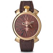 新作　ガガミラノコピー スリム46mm ブラウンレザー　抜群の完成度を誇っている腕時計