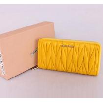 miu miu財布 コピー ジッピーウォレット イエロ