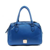 新作!MCMエムシーエム コピー通販ボストンバッグ スモール ブルーblue
