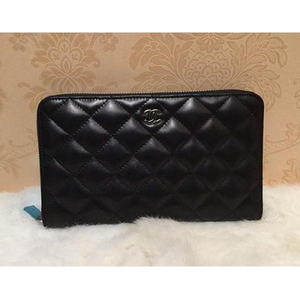 CH マトラッセ ココマーク レザー 長財布 ブラックCHW0020