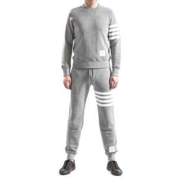 2026春夏 首胸ロゴ THOM BROWNE トムブラウン ニットパーカー 上下セット 2色可選