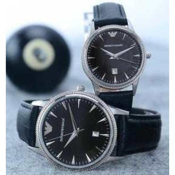 2026 首胸ロゴ  ARMANI アルマーニ 恋人腕時計 サファイヤクリスタル風防 日付表示 3色可選 オリジナル　クオーツ?ムーブメント