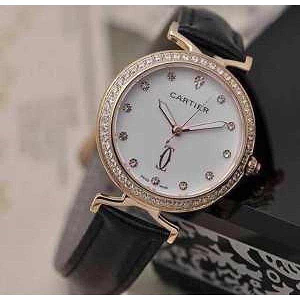 【激安】 2026 CARTIER カルティエ サファイヤクリスタル風防 オリジナル　クオーツ?ムーブメント ダイヤベゼル 女性用腕時計 6色可選 211350
