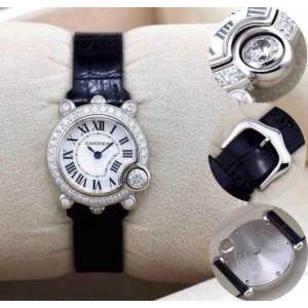 プレゼント カルティエ　CARTIER ダイヤベゼル 3針クロノグラフ クオーツ?ムーブメント 女性用腕時計 5色可選