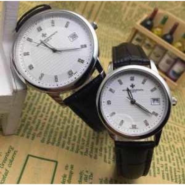 超人気美品◆  2026 Vacheron Constantin ヴァシュロン?コンスタンタン サファイヤクリスタル風防 スイス クオーツ 316ステンレス 恋人腕時計 2色可選