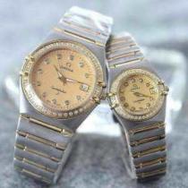 お買得 2026 OMEGA オメガ ミネラルガラス ダイヤベゼル 恋人腕時計