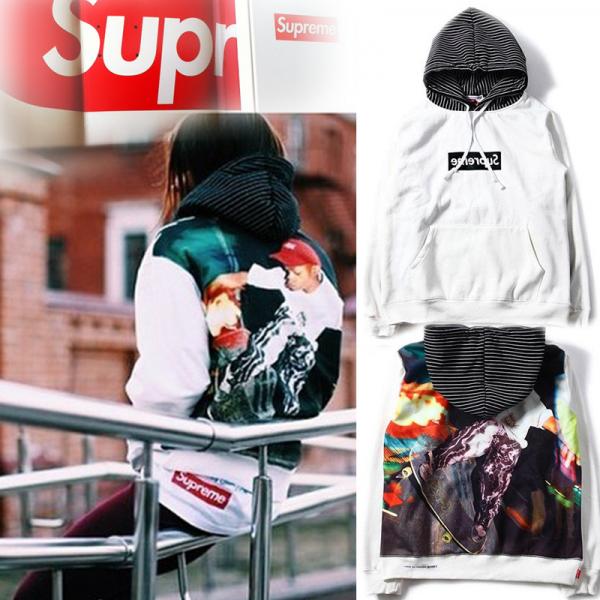 首胸ロゴ SUPREME シュプリーム  パーカー 2色可選