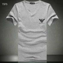 Vネック　首胸ロゴ 2026春夏 ARMANI アルマーニ 半袖Tシャツ 5色可選