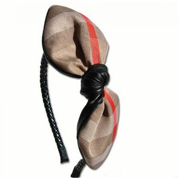 魅力ファッション BURBERRY バーバリー通販 チェック蝶結び カチューシャ 髪飾り