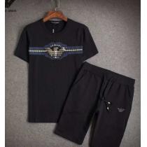2026春夏 個性派 ARMANI アルマーニ 偽物 半袖Tシャツ 上下セット ...