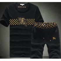超美品 2026春夏 BURBERRY バーバリー 偽物 半袖Tシャツ 上下セッ...