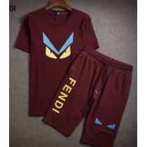 今季 2026春夏 FENDI フェンディ コピー通販 半袖Tシャツ 上下セット...