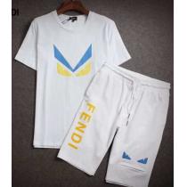 今季 2026春夏 FENDI フェンディ コピー通販 半袖Tシャツ 上下セット 4色可選