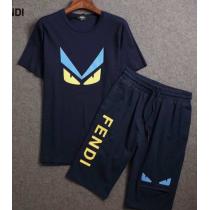 今季 2026春夏 FENDI フェンディ コピー通販 半袖Tシャツ 上下セット 4色可選