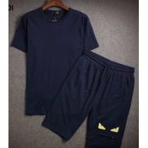 最旬アイテム FENDI フェンディ コピー品激安 半袖Tシャツ 上下セット 3...
