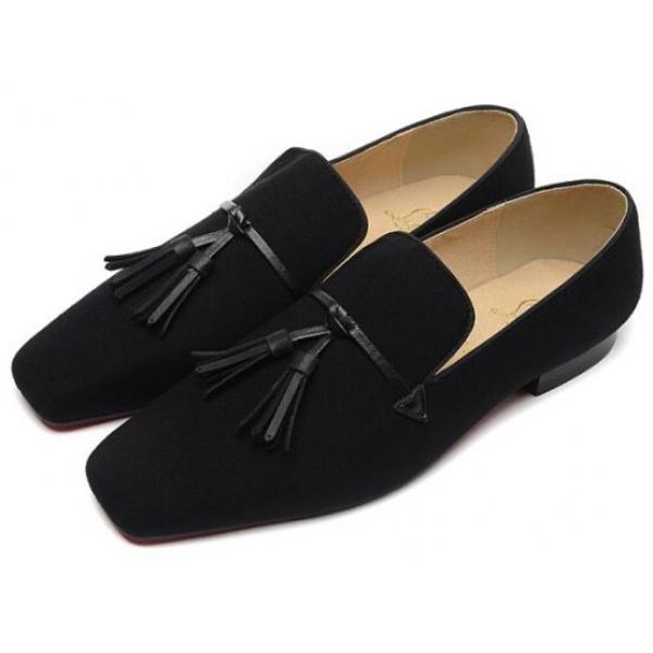 大絶賛の履き心地!Christian Louboutinクリスチャンルブタン 2026 スエード フリンジ付きビジネスシューズ