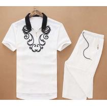 個性派 2026春夏 VERSACE ヴェルサーチ 偽物 半袖Tシャツ 上下セッ...