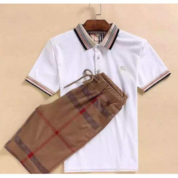 上質 大人気！ 2026 BURBERRY バーバリー 半袖ポロシャツ 上下セット 2色可選