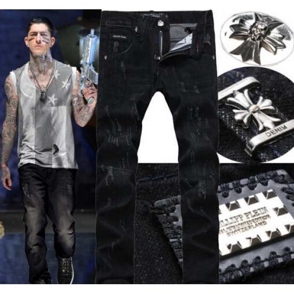 モデル愛用!　2026  PHILIPP PLEIN フィリッププレイン スキニーパンツ ダメージ加工