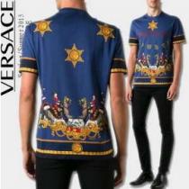 お買い物　首胸ロゴ 2026春夏 VERSACE ヴェルサーチ 半袖Tシャツ 2...