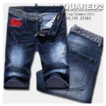 美品　2026春夏 DSQUARED2 ディースクエアード ハーフデニム ダメー...