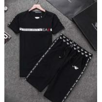 2026 抜群の雰囲気が作れる! ARMANI アルマーニ 半袖Tシャツ 上下セ...