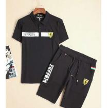 2026 Ferrari フェラーリ 半袖ポロシャツ 上下セット 2色可選