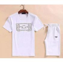 抜群の雰囲気が作れる!2026 FENDI フェンディ 半袖Tシャツ 上下セット...