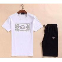 抜群の雰囲気が作れる!2026 FENDI フェンディ 半袖Tシャツ 上下セット 4色可選