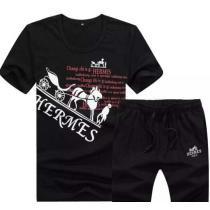高級感溢れるデザイン 2026 HERMES エルメス 半袖Tシャツ 上下セット...