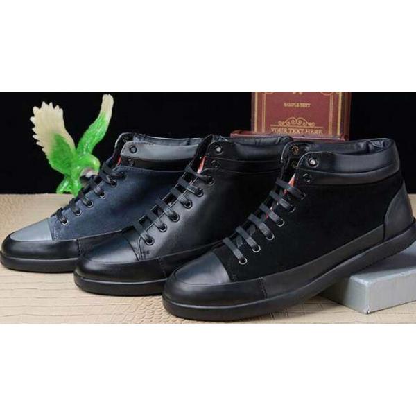 高級感溢れるデザイン 2026 PRADA プラダ ハイカットスニーカー 3色可選
