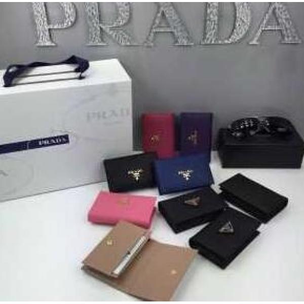 格安　秋冬 PRADA プラダ カード入れ付 小銭入れ　収納できる財布 6色可選