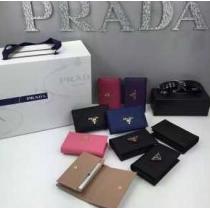 格安　秋冬 PRADA プラダ カード入れ付 小銭入れ　収納できる財布 6色可選