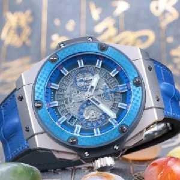 スタイルアップ効果 ウブロ  HUBLOT 5針クロノグラフ 日付表示 新作　男性用腕時計 3色可選