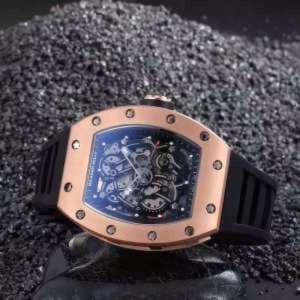 高級感を引き立てる 2026  リシャールミル RICHARD MILLE 機械式（自動巻き）透かし彫りムーブメント 男性用腕時計 2色可選