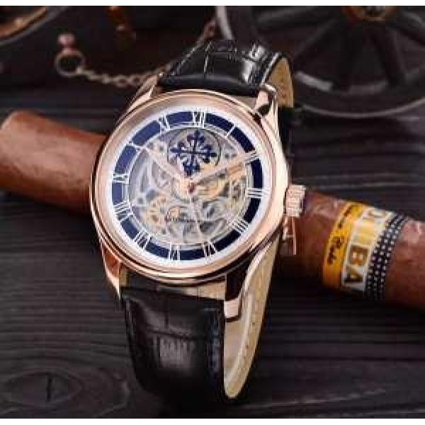 首胸ロゴ 2026 パテックフィリップPatek Philippe  3針クロノグラフ 透かし彫りムーブメント 男女兼用腕時計