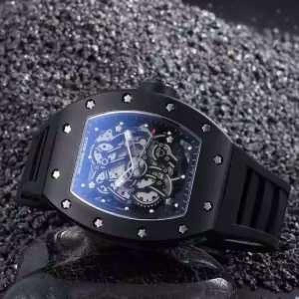 人気 ランキング 2026  リシャールミル RICHARD MILLE 透かし彫りムーブメント 男性用腕時計 3色可選