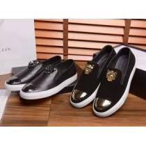 重宝するアイテム フィリッププレイン PHILIPP PLEIN フラットシューズ 2色可選
