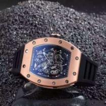高級感を引き立てる 2026  リシャールミル RICHARD MILLE 機械式（自動巻き）透かし彫りムーブメント 男性用腕時計 2色可選