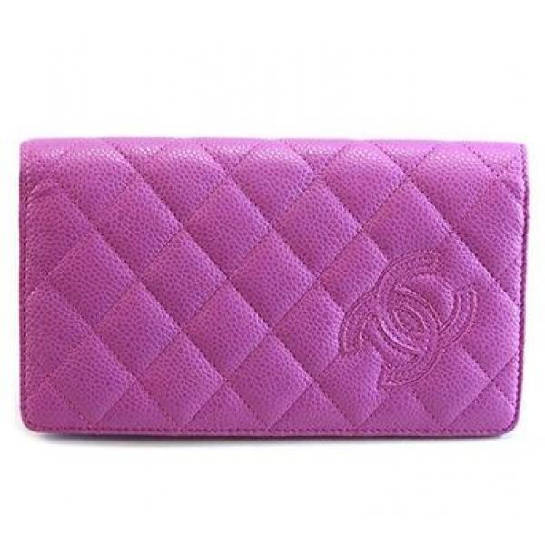 2026魅惑二つ折り長財布　CH CH CH  CAVIAR PINK マトラッセ キルティング キャビアスキン 型押しカーフスキン