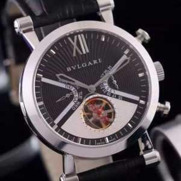 最安値に挑戦 BVLGARI ブルガリ 機械式（自動巻き）ムーブメント ミネラルガラス 実用性ある男性用腕時計 4色可選