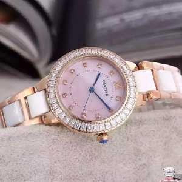 2026 CARTIER カルティエ サイズ豊富 ダイヤベゼル 女性用腕時計 32mm 5色可選