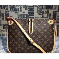 愛用できるルイヴィトン　ドゥオモ　モノグラム・キャンバス　ショルダーバッグ　便利なアイテム　 レディース　ベージュｘコーヒー.