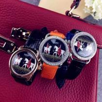2026 耐久性のある HERMES エルメス ダイヤベゼル 女性用腕時計 多色選択可
