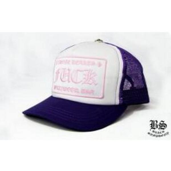 お買い得　クロムハーツ トラッカーキャップ FUCK パープル ピンク　最適なサイズ　帽子.