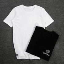 お洒落な存在感 2026春夏 クロムハーツ CHROME HEARTS 半袖Tシャツ 男女兼用 2色可選