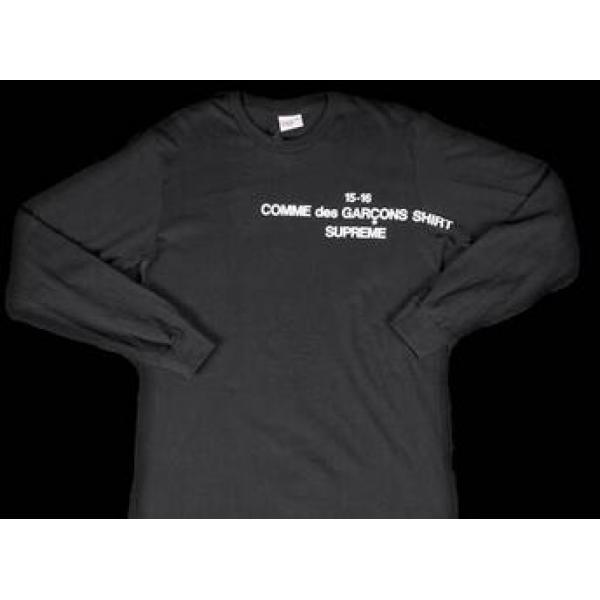 耐久性を誇るシュプリーム ×コムデギャルソン　夏に欠かさないＴシャツ ブラック.