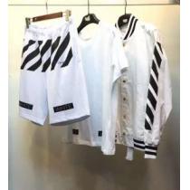 2026-17新作 オフホワイトモデル大絶賛♪ セットアップ上下（Tシャツ+上着...